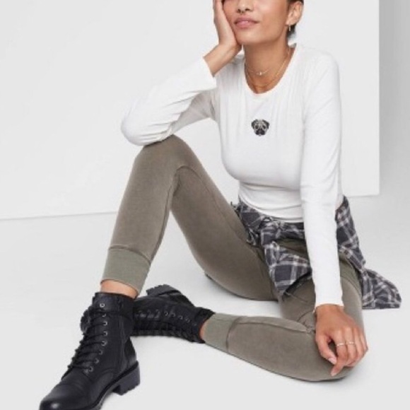 Wild Fable Pug Ribbed Long Sleeve Fitted Top - Picture 7 of 12